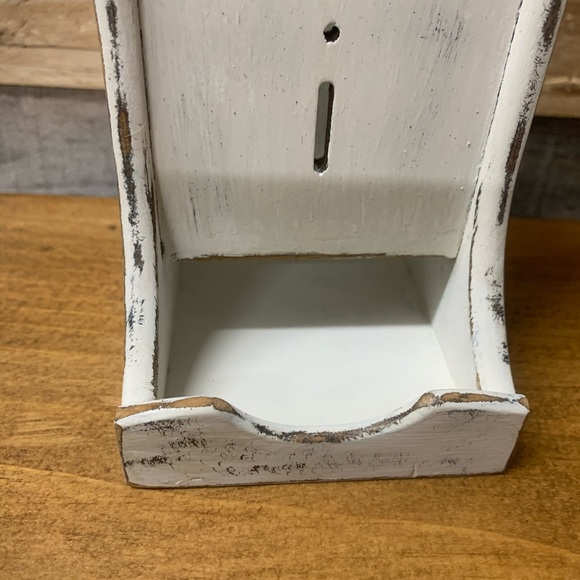 Vintage Wooden Match Box Holder - Wall Mount 10"H - Picture 5 of 7